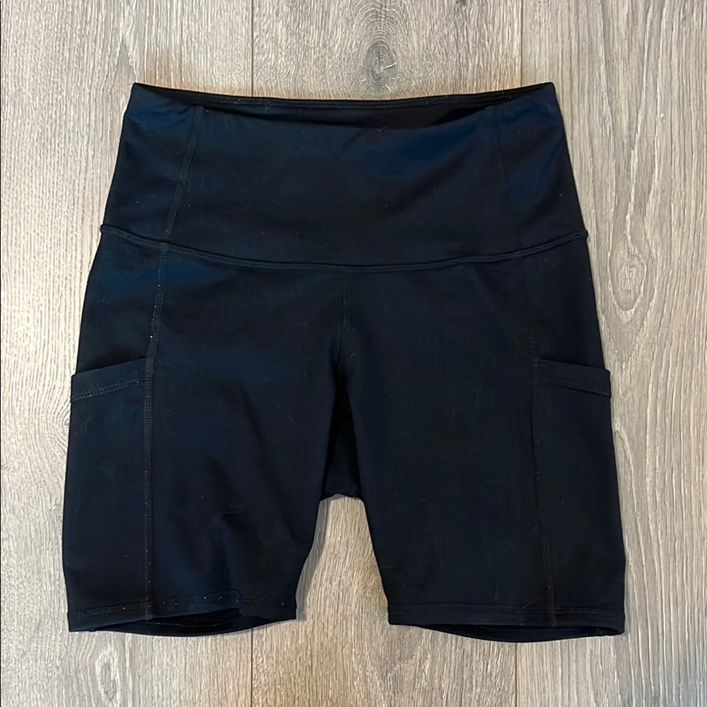 XS Zella Black Bike Shorts with Pockets